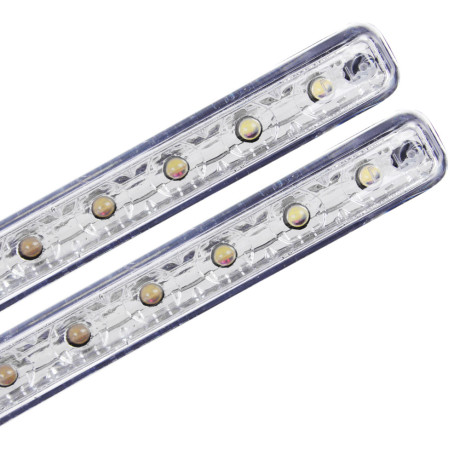 ЕРМАК Дневные ходовые огни, LED 8шт., пласт. корп., 158мм, 12V, белый, 2шт.