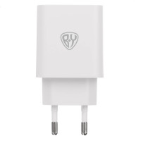 BY Комплект СЗУ Simple 18Вт, USB-A QC+ кабель Type-С, 3А, 100см, 110-240В, 50-60Гц, пластик, белый