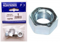 Гайка М12 оцинкованная (5 шт BL) (цена за уп) НАКРЕПКО 102706