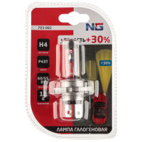 NG Лампа галогеновая H4, 12В 60/55Вт, P43T, 1шт/блистер (Original)