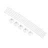 Набор трубочек с зажимом для шарика, 5шт. пластик, 0,5х3,8х41см