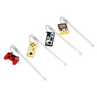 Ручка гелевая синяя, с подвеской - брелоком в форме геймпеда, 4 дизайна