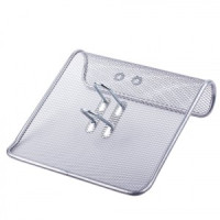 Подставка д/календаря большая BRAUBERG &quot;Germanium&quot;, металлическая, 57х200х200 мм, серебристая, 23197