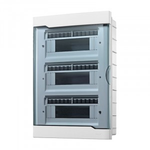 Lezard бокс (корпус) пластик ЩРВ-П-36 мод. встраиваемый БЕЛЫЙ с дымчатой дверцей IP40 730-1000-0