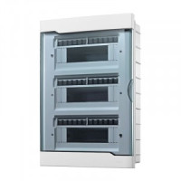 Lezard бокс (корпус) пластик ЩРВ-П-36 мод. встраиваемый БЕЛЫЙ с дымчатой дверцей IP40 730-1000-0