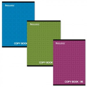 Тетрадь 96л., А4, BRAUBERG клетка, обложка мелов. карт., "Монохром 2", 3 вида, 402057