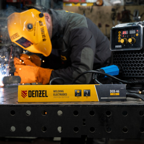 Электроды DER-46, диам. 3 мм, 1 кг, рутиловое покрытие Denzel