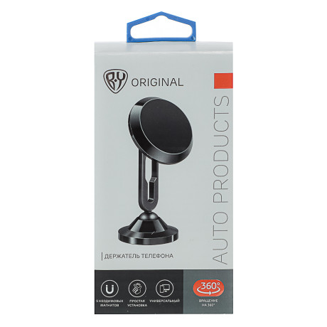 BY Держатель телефона магнитный, на панель, металлический, черный