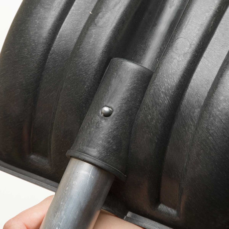 Лопата автомобильная Автолюкс в сборе быстросъёмный черенок 240*300*770 с алюминиевой планкой и алюминиевый черенок