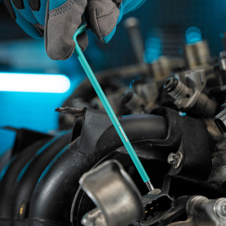 Набор ключей имбусовых Torx -TT, 9 шт: T10-T50, магнит, S2, экстра-длинные, хром/краска 9 шт Gross