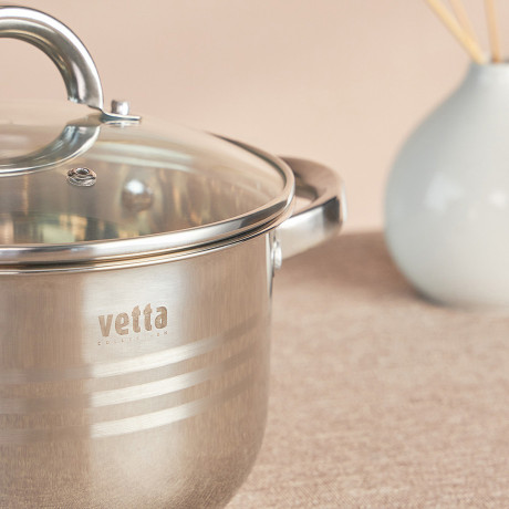 VETTA Фултон Кастрюля 20х11,5см, 2,9л, со стекл. крышкой, индукция