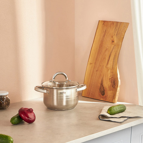 VETTA Фултон Кастрюля 20х11,5см, 2,9л, со стекл. крышкой, индукция