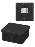 TDM Коробка распред. двухкомпонентная ОУ 100х100х50 8гермов.,черный IP66 ПМ инд.шк.(60!) SQ1401-2913