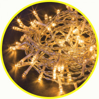 Гирлянда-нить 100LED т.-бел. 11,5м. 8реж. проз. NGF-S01-100WW-10-11.5m-230-C8-TR-IP20Navigator 14024