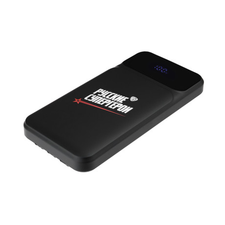 BY Герои Аккумулятор мобильный, 10000мАч, встроенные кабели, индик.заряда, светящийся логотип