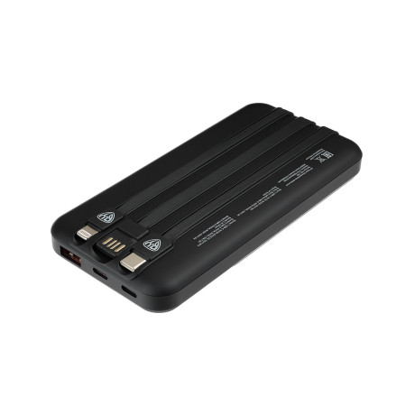 BY Герои Аккумулятор мобильный, 10000мАч, встроенные кабели, индик.заряда, светящийся логотип