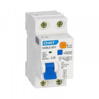 CHINT дифф. автоматический выкл. АВДТ NXBLE-63Y 1P+N C10 30мА, тип AC, 4,5кА (R) 105541