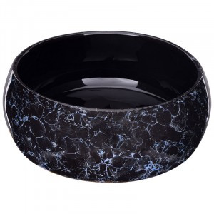 Судок д/запекания Русский, 0,9л, вуаль, черный (кратность 12!!!) керамика, 108804