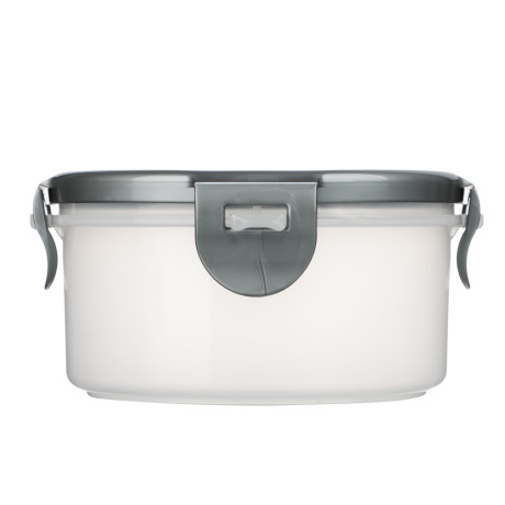 Контейнер герметичный для СВЧ с защелками, круглый, 0,35л, D-12см, H-6см, пластик