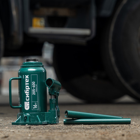 Домкрат гидравлический бутылочный, 16 т, 205-400 мм Сибртех