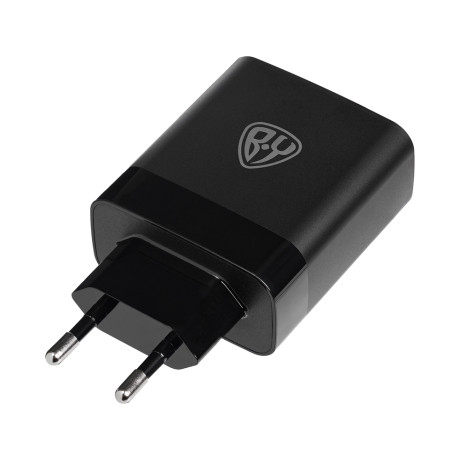 BY Сетевое зарядное устройство Максимум, быстрая зарядка QC3.0, 3xUSB, 30 Вт, черный