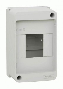 Systeme electric City9 бокс (корпус) пластик. КМПн-4 мод. навесн. без дверцы опломбир IP40 EZ9EAA104