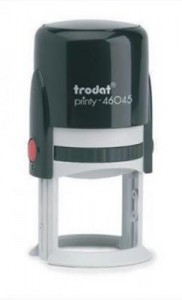 Оснастка для печатей оттиск D=45 синий, TRODAT 46045, корпус черный