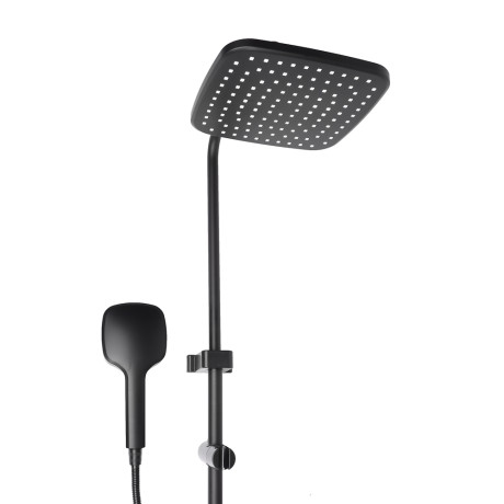 СоюзКран Душ система с цинк. смес (картридж 35мм), верх 1 реж 270*180мм, руч 1 реж 105*120мм, черный