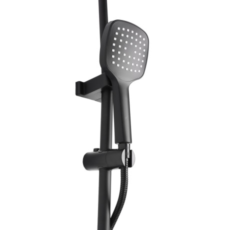 СоюзКран Душ система с цинк. смес (картридж 35мм), верх 1 реж 270*180мм, руч 1 реж 105*120мм, черный