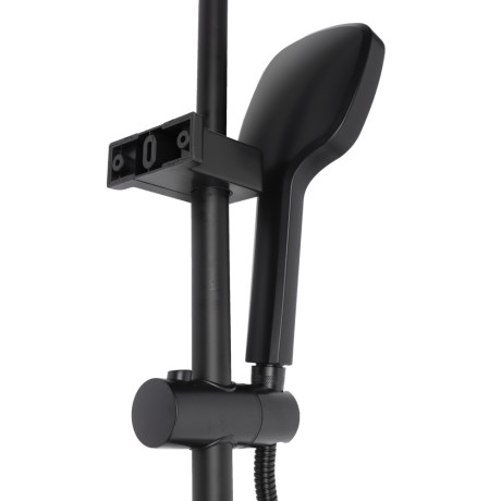 СоюзКран Душ система с цинк. смес (картридж 35мм), верх 1 реж 270*180мм, руч 1 реж 105*120мм, черный