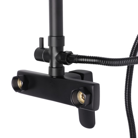 СоюзКран Душ система с цинк. смес (картридж 35мм), верх 1 реж 270*180мм, руч 1 реж 105*120мм, черный