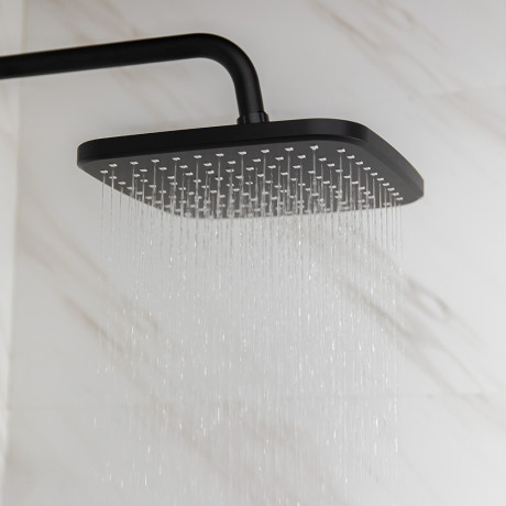 СоюзКран Душ система с цинк. смес (картридж 35мм), верх 1 реж 270*180мм, руч 1 реж 105*120мм, черный