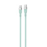 ВСЁГАЗИН Кабель для зарядки Live Type-C-Type-C, 1м, Быстрая зарядка 3А, PD 65W, силикон, салатовый