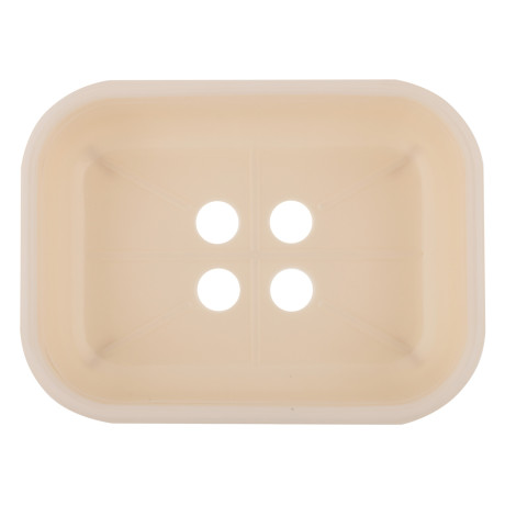 Мыльница настольная пластик, молочный