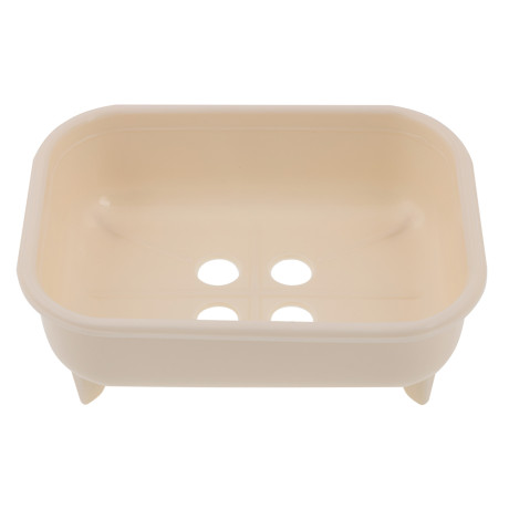 Мыльница настольная пластик, молочный