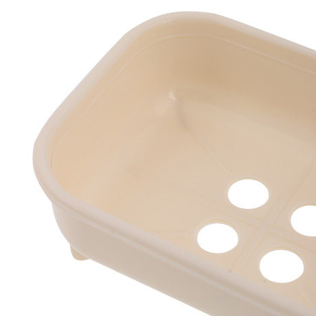 Мыльница настольная пластик, молочный