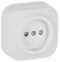 IEK GLORY роз. ОУ 1 мест. 10А (шторки) РСш20-2-ХБм белый мат. ERH13-K01M-10