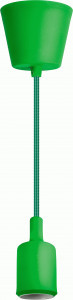 Navigator св-к/патрон декорат. подвесн. NIL-SF02-013-E27  60W 1м. пласт. зеленый 61526