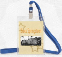 Бейдж верт.120х87мм металл зажим/тесьма син.(10шт)1065ВК-101 172238