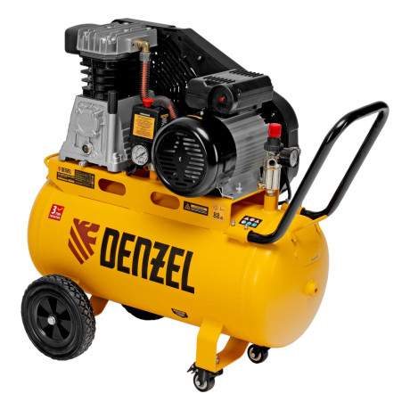 Компрессор воздушный рем. привод BCI 2100/50, 2,1 кВт, 50 литров, 400 л/мин Denzel