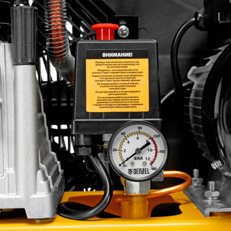 Компрессор воздушный рем. привод BCI 2100/50, 2,1 кВт, 50 литров, 400 л/мин Denzel