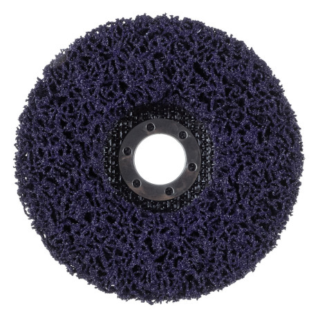 ЕРМАК Диск коралловый зачистной 125мм для УШМ, п.кв. 22 мм, толщина 14мм, фиолетовый, высокая жестк.