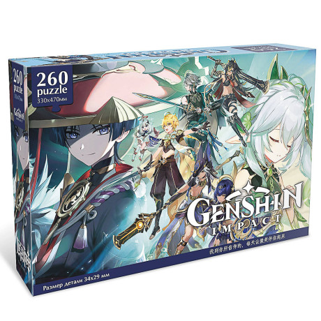 Геншин. Пазл. 260Эл, 23,5x4,4x15,7см