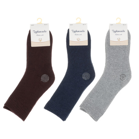 Носки женские махровые тм TURKAN, р.36-41, цвета в ас-те, #RY601P