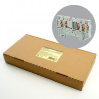 Stekker зажим самозажимной 4-х проводный проходной ЗНИ 2,5мм2 LD574-1-25 (JXB PT 2,5) серый 49245