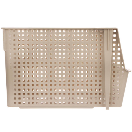 Корзинка для хранения Лофт10л штабелируемая серый, латте