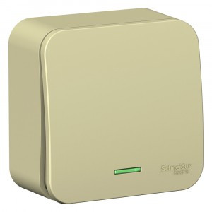 Systeme Electric BLANCA выкл. ОУ 1 кл. беж. (пл.осн., инд., изол.пл.) BLNVA101117 (15!)