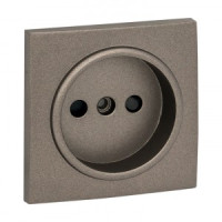 EKF Валенсия лиц. панель роз. 1 местн б/з 10 А графит шторки Al/Cu (корпус PC) ESR10-L-022-60