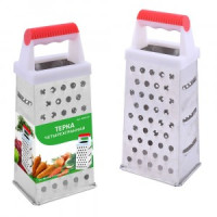 Терка четырехгранная, 19см (кратность 4шт!!!), нерж.сталь, пластик AN53-64 Мультидом