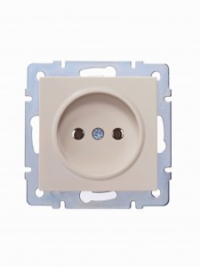 Lezard VESNA мех. роз. СУ 1 мест. 16А крем (ПБТ) (корп. ABS)  742-0388-121B